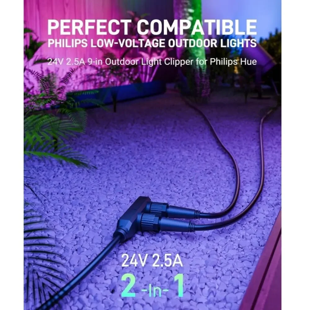 Hue Outdoor 100W 24V Weatherproof Power Supply Adapter New Open Box